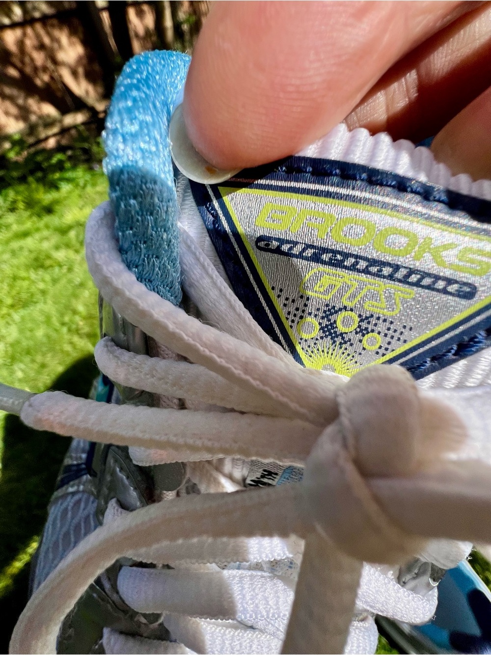 NEW Brooks sneaker GTS 11th Ed. DNA Flextra running shoe blue silver shimmer 8.5 - Picture 16 of 17
